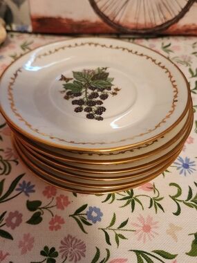 Vintage Vertable Porcelaine Saucers- Set of 6